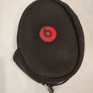 Beats Black and Red Earbud Case With Inside Pocket